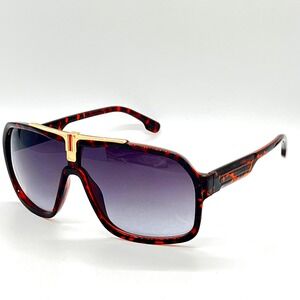 Fashion Sunglasses Tortoise Shell Frame Gold Accent Men Trendy Street Wear Gafas